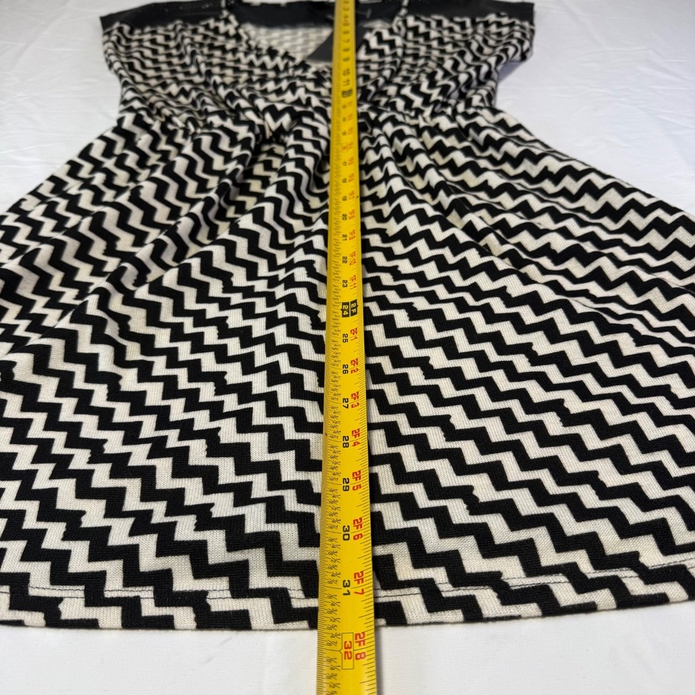 NWT Rhapsody Black‎  Chevron Cocktail Dress Evening Dressy Women's Size Large - Picture 5 of 6